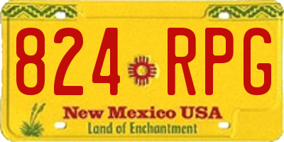 NM license plate 824RPG