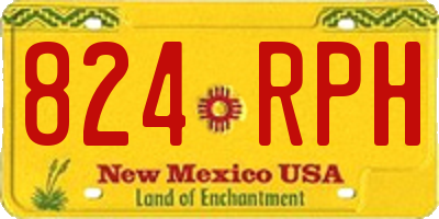 NM license plate 824RPH