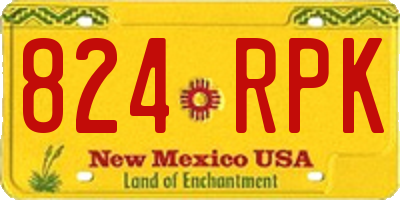 NM license plate 824RPK