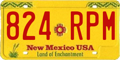 NM license plate 824RPM