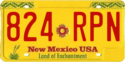 NM license plate 824RPN