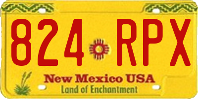 NM license plate 824RPX