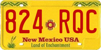 NM license plate 824RQC
