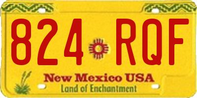 NM license plate 824RQF