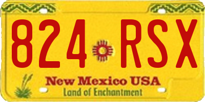 NM license plate 824RSX