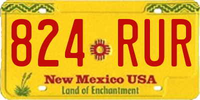 NM license plate 824RUR