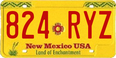 NM license plate 824RYZ
