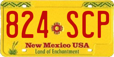NM license plate 824SCP