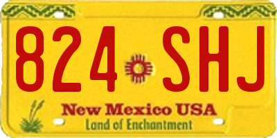 NM license plate 824SHJ