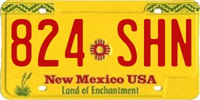 NM license plate 824SHN