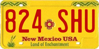 NM license plate 824SHU