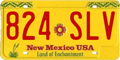 NM license plate 824SLV
