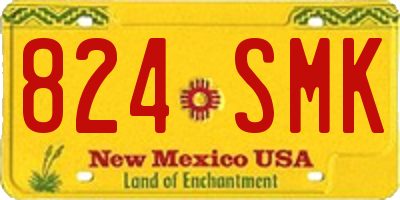 NM license plate 824SMK