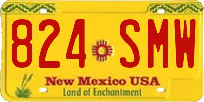 NM license plate 824SMW