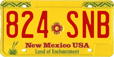 NM license plate 824SNB