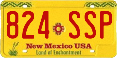 NM license plate 824SSP
