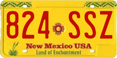 NM license plate 824SSZ
