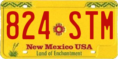 NM license plate 824STM