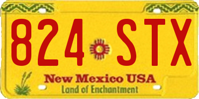 NM license plate 824STX