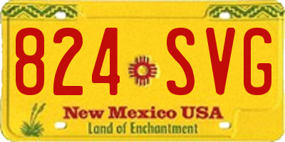 NM license plate 824SVG