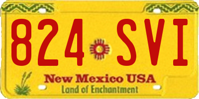 NM license plate 824SVI