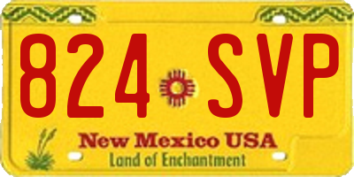 NM license plate 824SVP