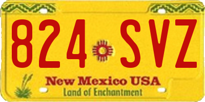 NM license plate 824SVZ