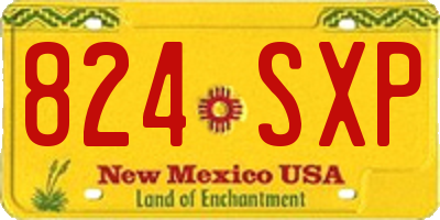 NM license plate 824SXP