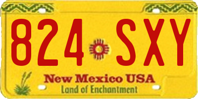 NM license plate 824SXY