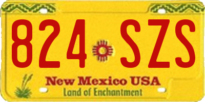NM license plate 824SZS