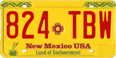 NM license plate 824TBW