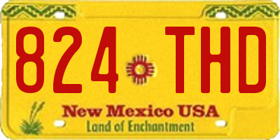 NM license plate 824THD