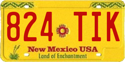 NM license plate 824TIK