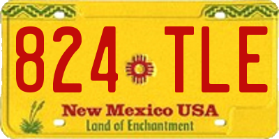 NM license plate 824TLE