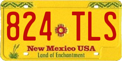 NM license plate 824TLS