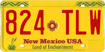 NM license plate 824TLW