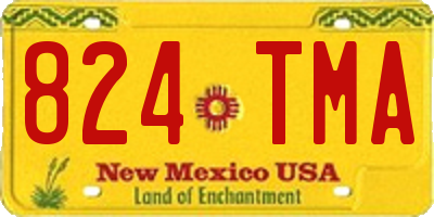 NM license plate 824TMA