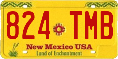NM license plate 824TMB