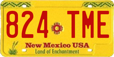 NM license plate 824TME