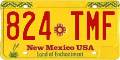 NM license plate 824TMF