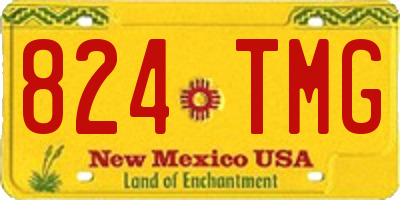 NM license plate 824TMG