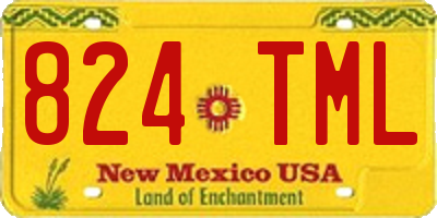 NM license plate 824TML