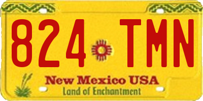NM license plate 824TMN