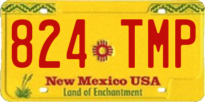 NM license plate 824TMP