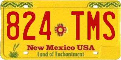 NM license plate 824TMS