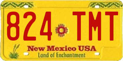 NM license plate 824TMT