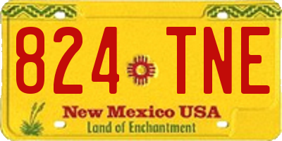 NM license plate 824TNE