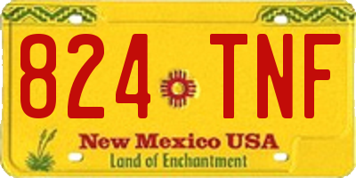 NM license plate 824TNF