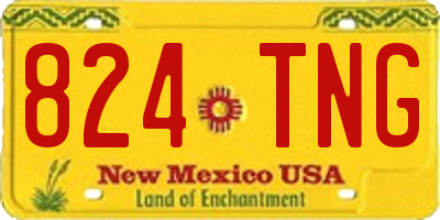 NM license plate 824TNG