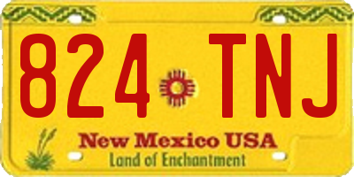 NM license plate 824TNJ